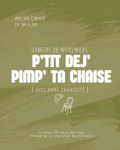 Pimp' ta chaise — Samedi 28 Novembre